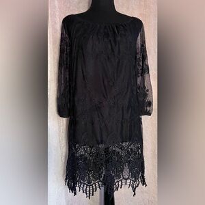 Halo black tunic top